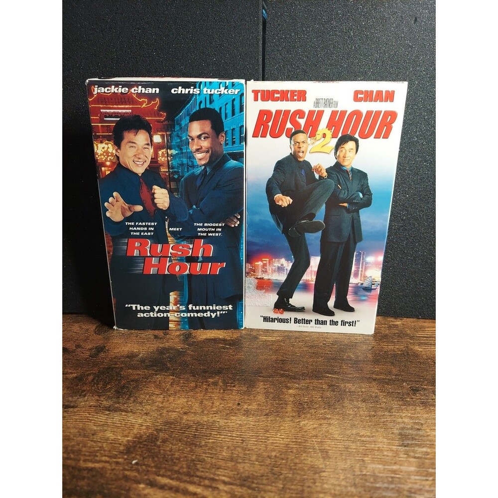Rush Hour 1 & 2 VHS Bundle Lot Of 2 Movies - Jackie Chan & Chris Tucker